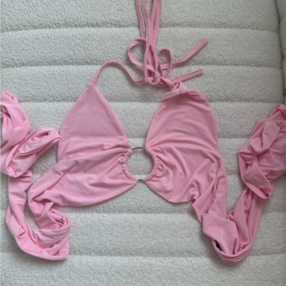 PrettyLittleThing Pink Halter Top